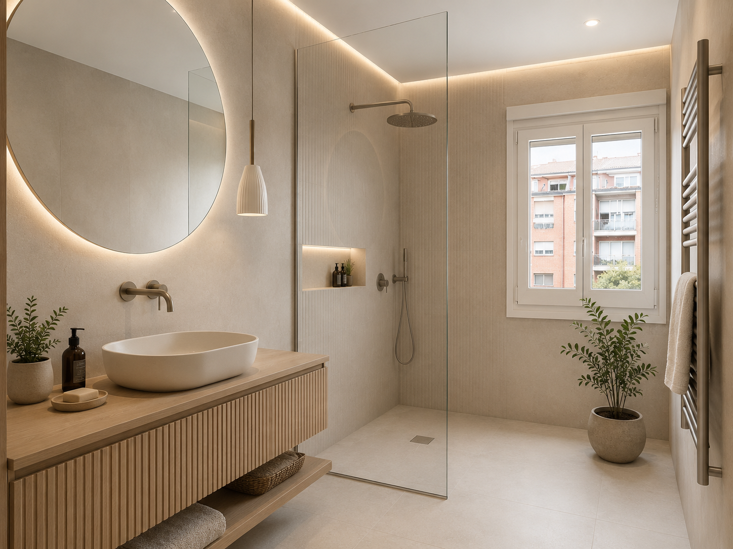 Baño cálido y moderno en Valladolid