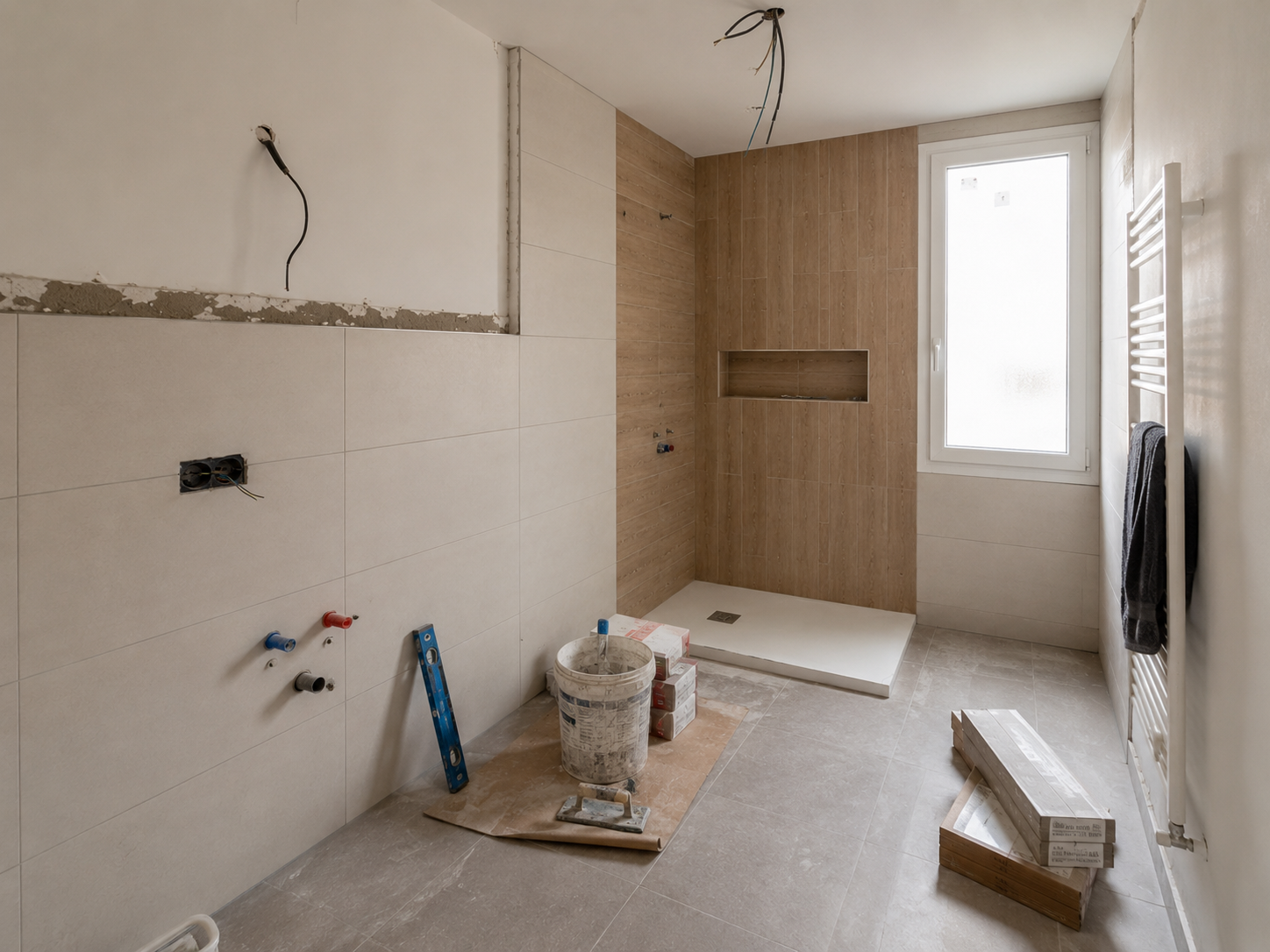 Baño reformado contemporáneo en Valladolid